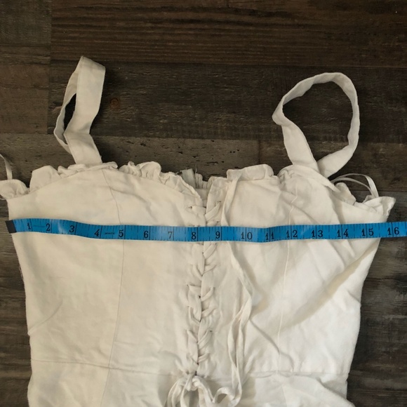 White Lace-Up Tank Top - Picture 10 of 11